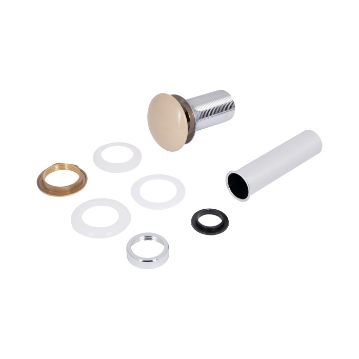 Раковина накладна Qtap Robin 500х380х140 мм, Beige, прямокутна, з донним клапаном QT04116302SB