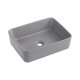 Раковина накладна Qtap Tern 480x370x135 мм, Stone grey, прямокутна, з донним клапаном QT17116069SG