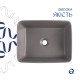 Раковина накладна Qtap Tern 480x370x135 мм, Stone grey, прямокутна, з донним клапаном QT17116069SG