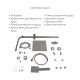 Акційний набір: Lidz Kubis 001F Змішувач для раковини (k35) Nickel + Lidz Kubis 1120 Душова стійка універсальна на два споживача Nickel