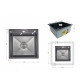 Lidz Handmade H5050HB Мийка для кухні інтегрована Decor Black PVD Honeycomb 2,5/0,5 мм LDH5050BDECPVD48369