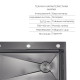Комплект Lidz Handmade H7545B Мийка для кухні інтегрована Decor Black PVD Honeycomb LDH7545BDECPVD48373+Lidz (BLA) Подрібнювач для кухонного миття