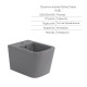 Комплект Qtap Tern Stone grey 3 в 1: підвісний унітаз Ultra Quiet + біде підвісне + раковина накладна QTTERSG49162