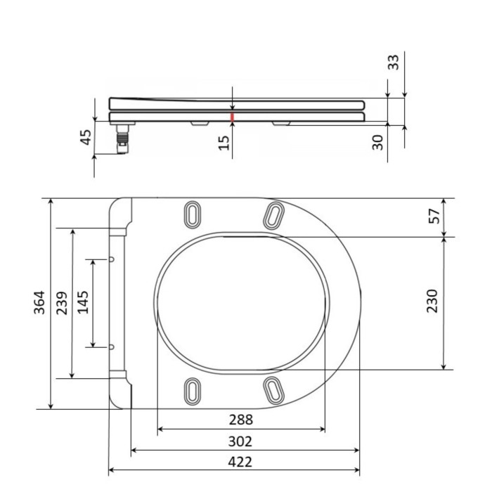 Сидіння для унітазу Qtap (Taurus 490) 422x360x30 мм, White, з мікроліфтом, Slim Duroplast, Quick Release QTSC179W49383