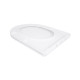 Сидіння для унітазу Qtap (Taurus 490) 422x360x30 мм, White, з мікроліфтом, Slim Duroplast, Quick Release QTSC179W49383