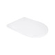 Сидіння для унітазу Qtap (Taurus 520) 455x365x38 мм, White, з мікроліфтом, Slim Duroplast, Quick Release QTSC179W49384