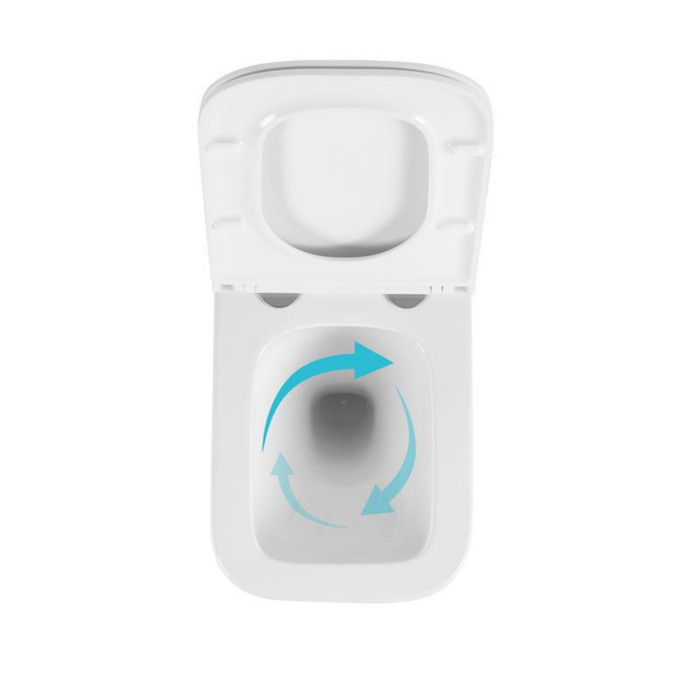 Готове рішення Qtap для ванної кімнати: підвісний унітаз Gemini Ultra Quiet 485×340×350 + комплект інсталяції Nest 4 в 1 (кругла клавіша White)