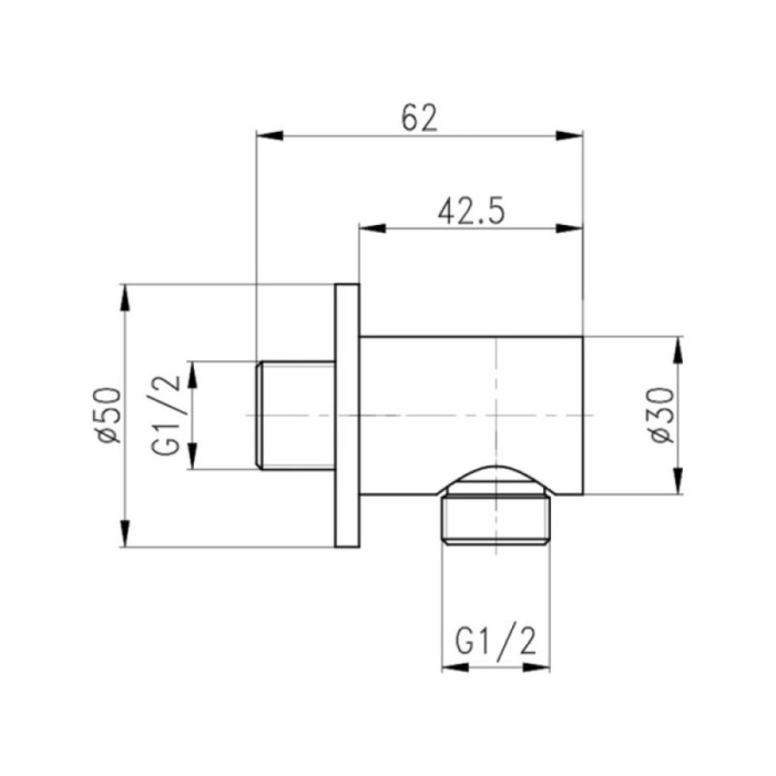 Акційний набір Qtap 1+1=3: Підключення для шлангу Spojeni Matt Black, округле QTCRBB030