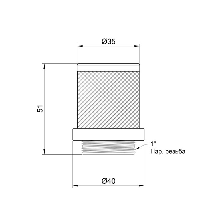 Сітка зворотного клапана Thermo Alliance Standart 1" SD245W25