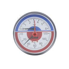 Термоманометр Icma 1/2" 0-6 бар, заднє підключення №259