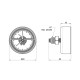 Термоманометр Icma 1/2" 0-6 бар, заднє підключення №259