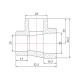 Трійник PPR Blue Ocean 25х20х20